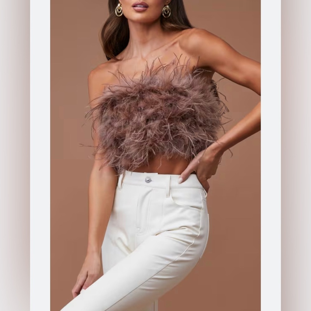 LAMARQUE Zaina Feather Top